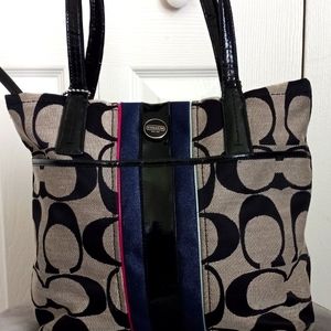 Coach Handbag w/ patent leather strap